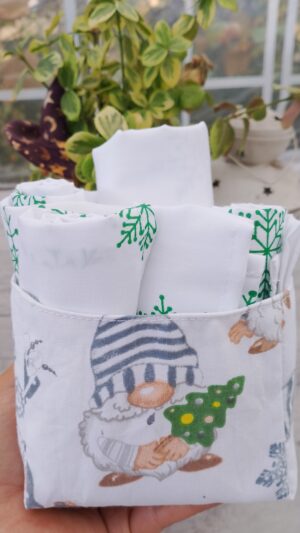Zestaw bieżnik i serwetki w koszyczku handmade