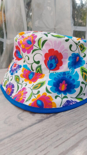 Bucket hat Łowicz biały – one size