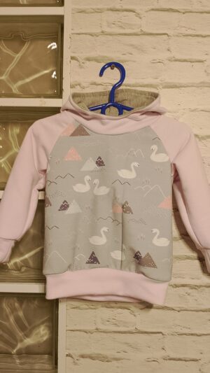Bluza łabędzie różowa 86/92 – WYPRZEDAŻ