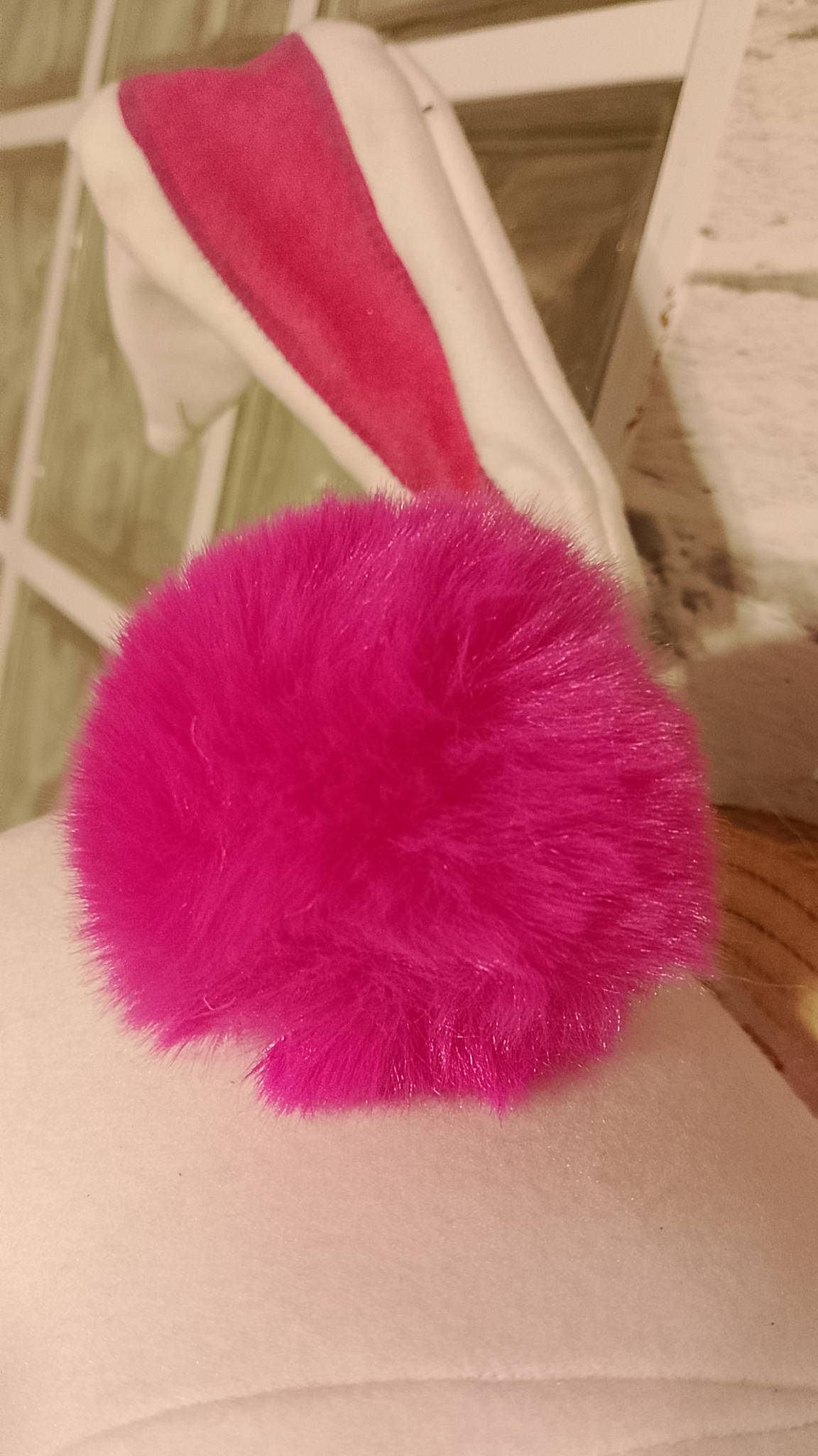 Wielkanocna dekoracja - pupa królika róż - obrazek 8