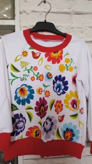 Dziecięca bluza z motywem łowickim rozm 110