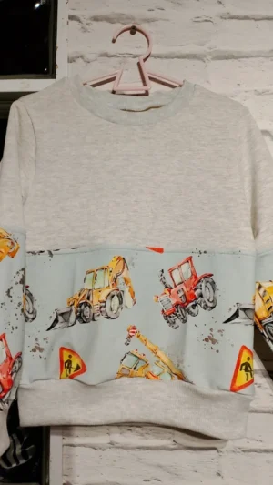 Bluza chłopięca maszyny budowlane rozm 122