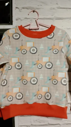 Dziecięca bluza traktorki pastelowe rozm 116