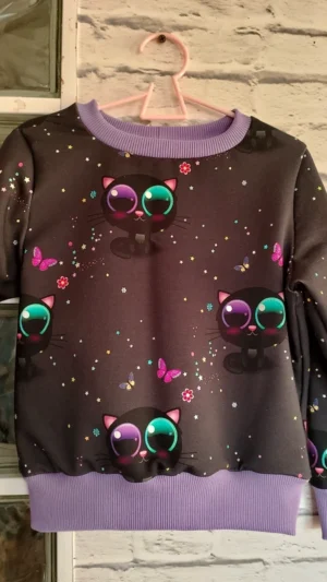 Dziecięca bluza Koty wielkie oczy rozm 116