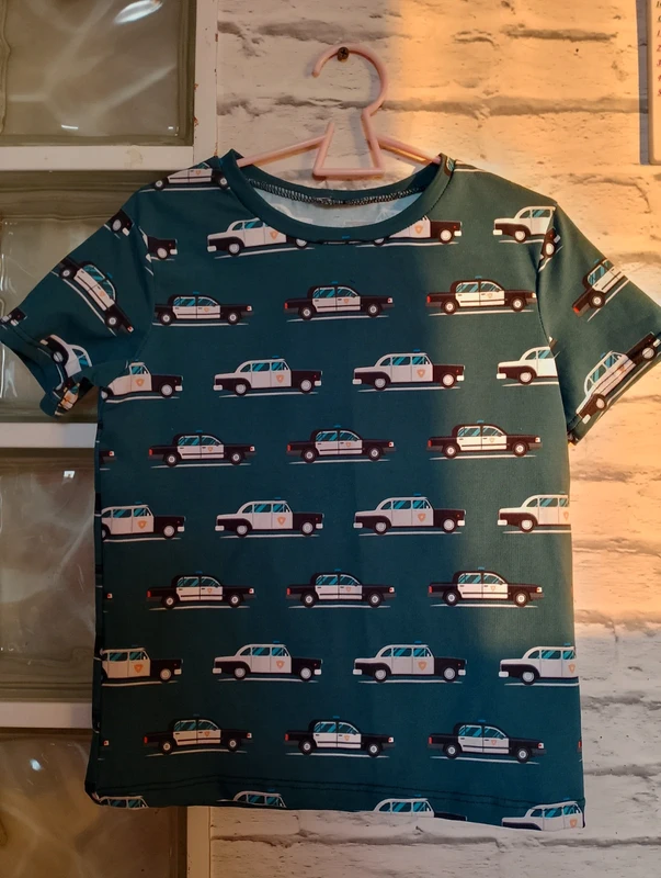 T-shirt chłopięcy Samochody Policyjne rozm 128