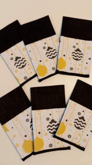 Komplet etui na sztućce handmade świąteczny motyw
