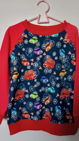 Bluza raglanowa brytyjskie autka rozm 116