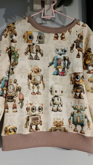 Młodzieżowa bluza Robociki na beżu rozm 128