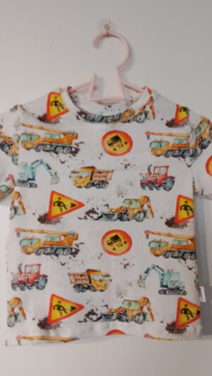 Dziecięcy T-shirt Maszyny na Placu budowy rozm 98