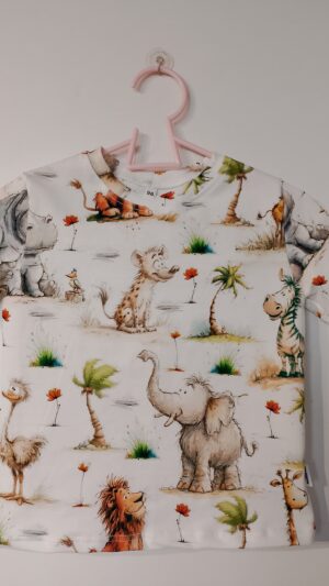 Dziecięcy t-shirt egzotyczne zwierzęta rozm 98 unisex