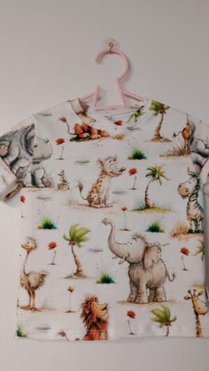 Dziecięcy t-shirt egzotyczne zwierzęta rozm 98 unisex