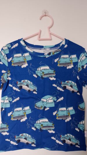 Dziecięcy T-shirt Błękitne samochody rozm 116