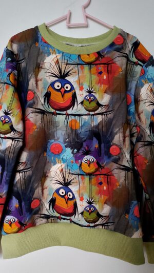 Młodzieżowa bluza Ptaszki na gałęzi rozm 146 unisex