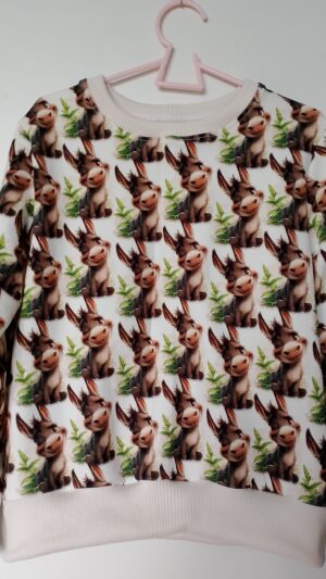 Dziecięca bluza Osiołki rozm 128 unisex