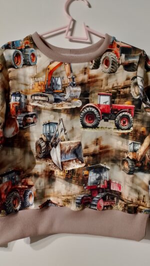 Bluza dziecięca maszyny budowlane rozm 116