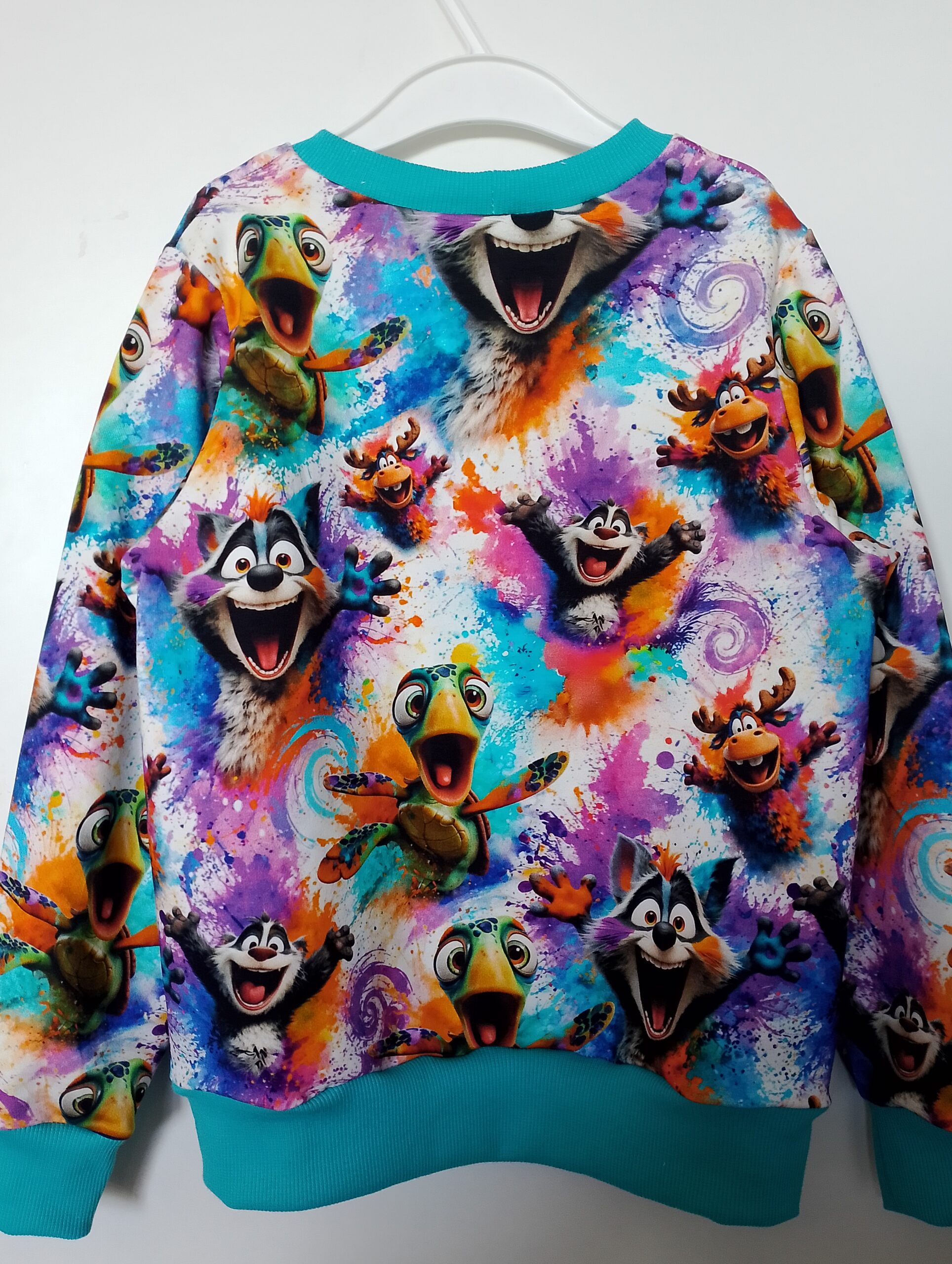 Bluza dziecięca unisex rozm 128 - zwierzaczki splash! - obrazek 3