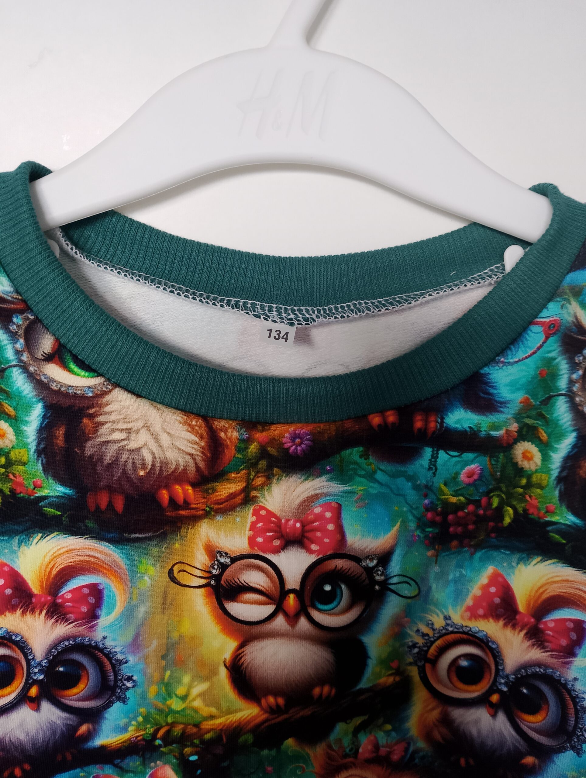 Bluza młodzieżowa sówki rozm 134 - obrazek 4