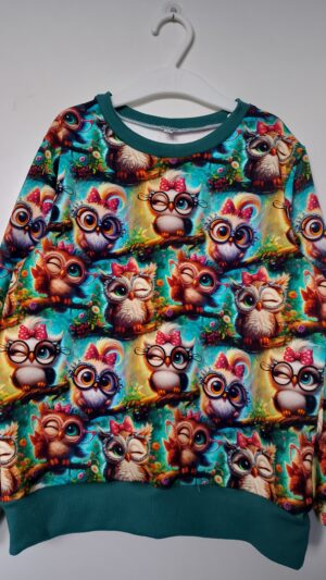 Bluza młodzieżowa sówki rozm 134